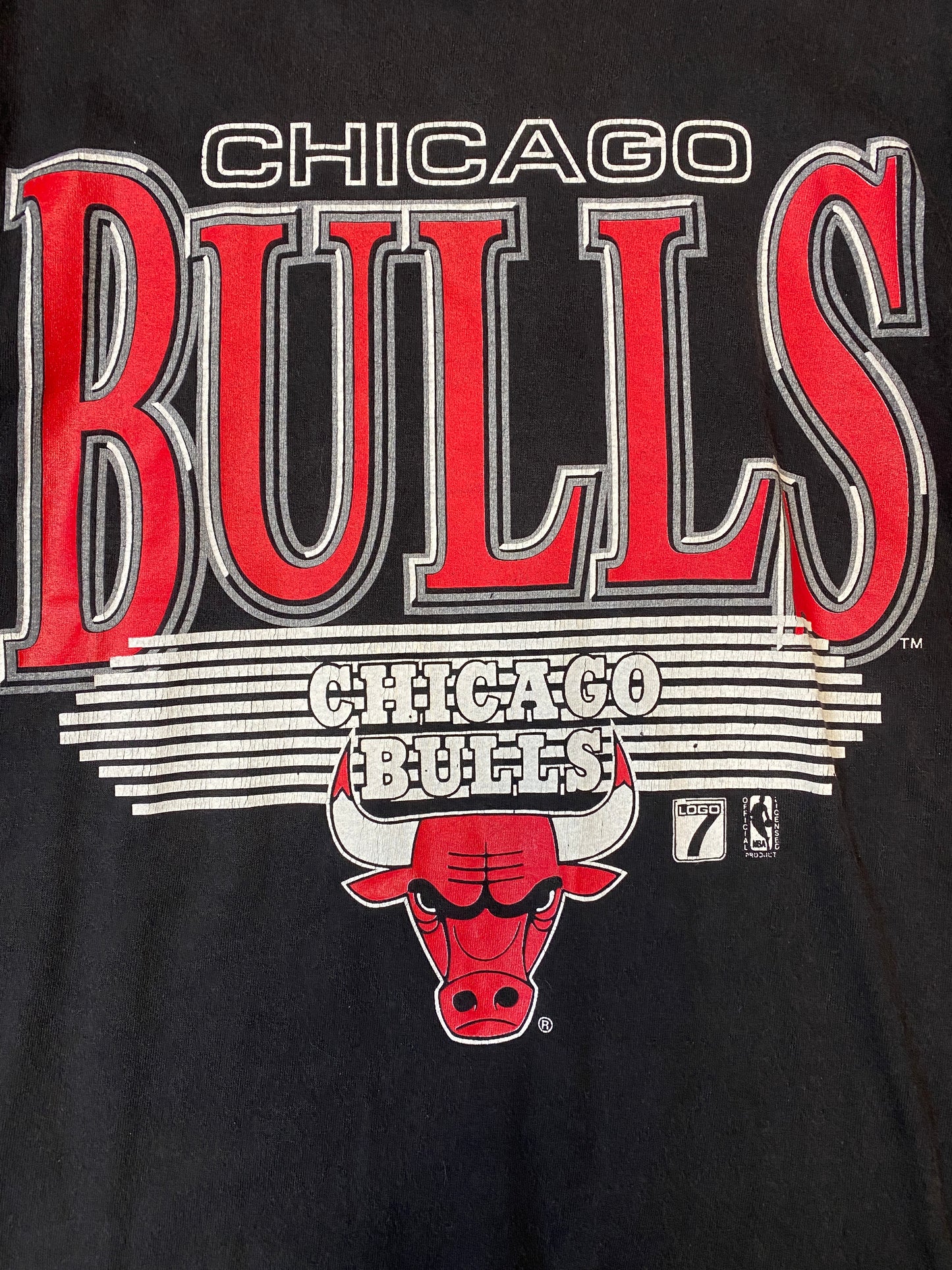 Vintage Chicago Bulls logo 7 T-shirt (L)