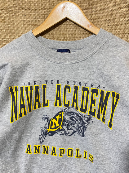 Vintage sweat Naval Academy uni grey (XL)