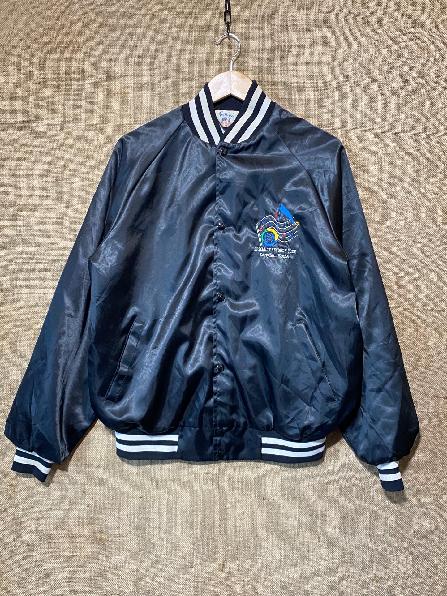 Vintage West Ark satin bomber jacket (XL)