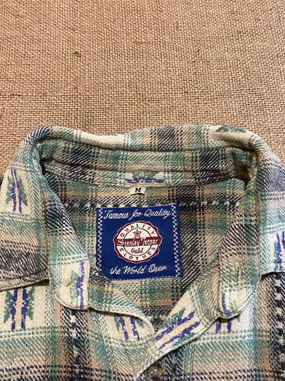 Vintage Aztec plaid shirt (M)