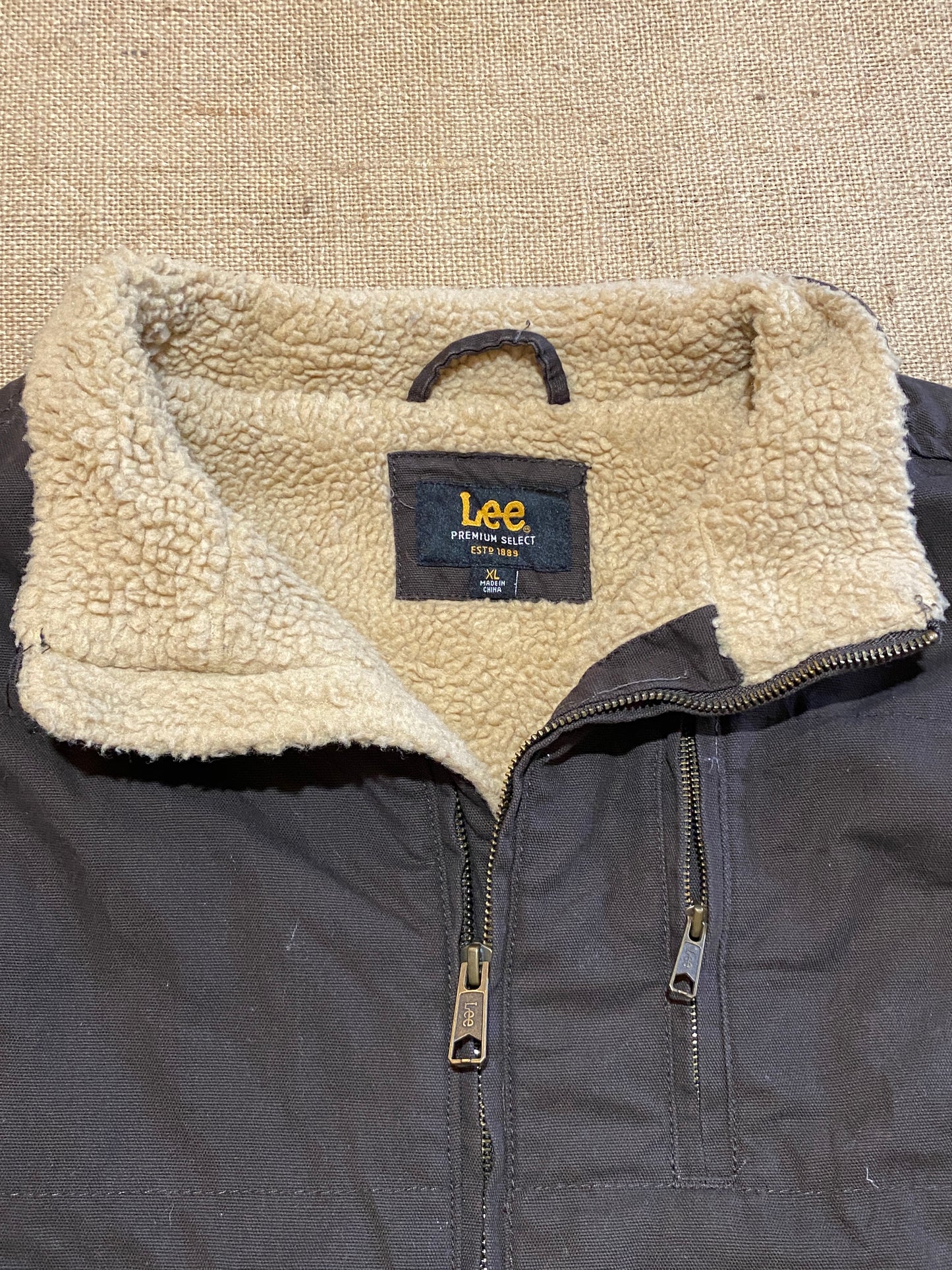 Vintage Lee Sherpa workwear vest (XL)