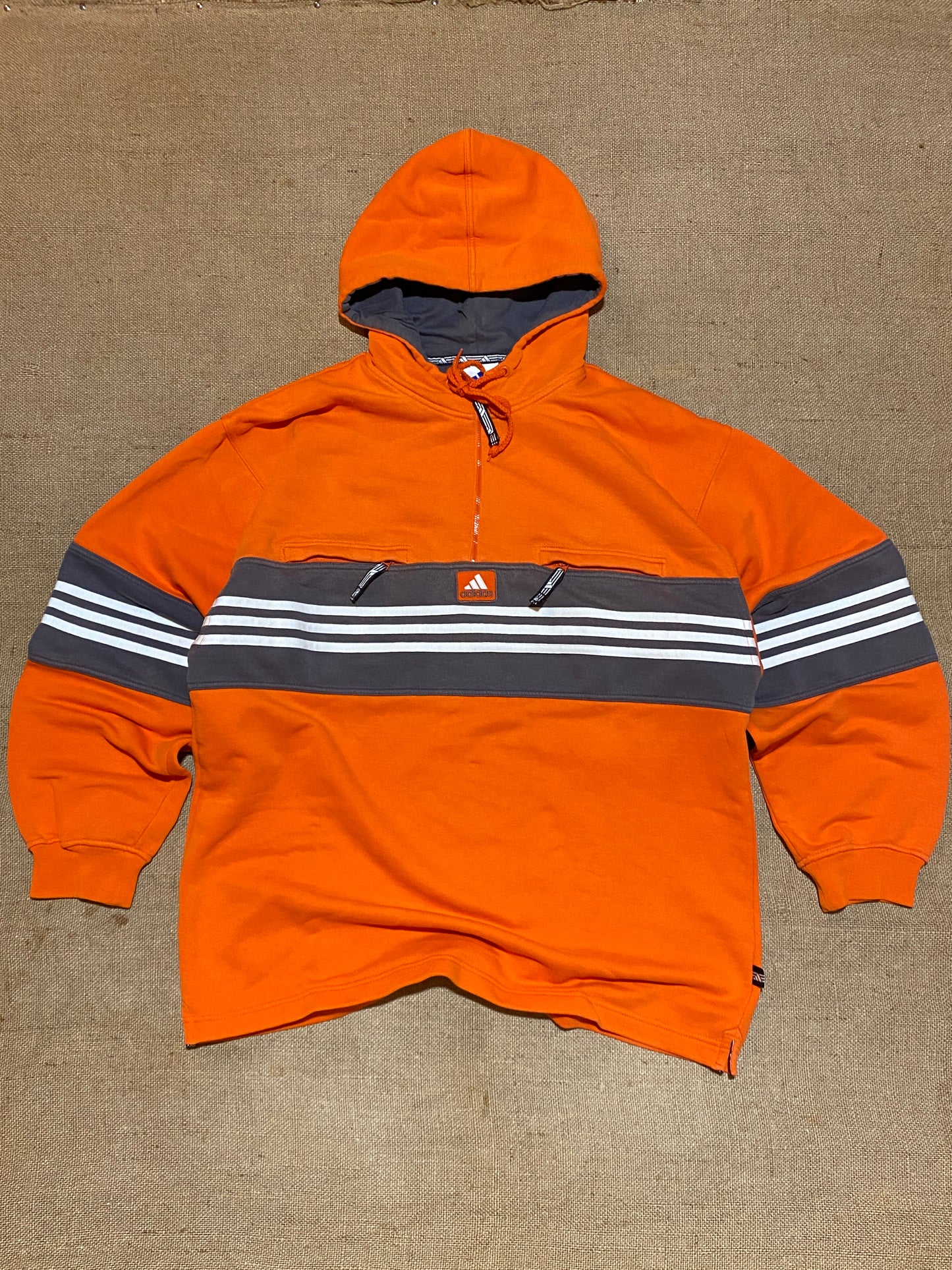 Vintage Adidas double front pocket hoodie