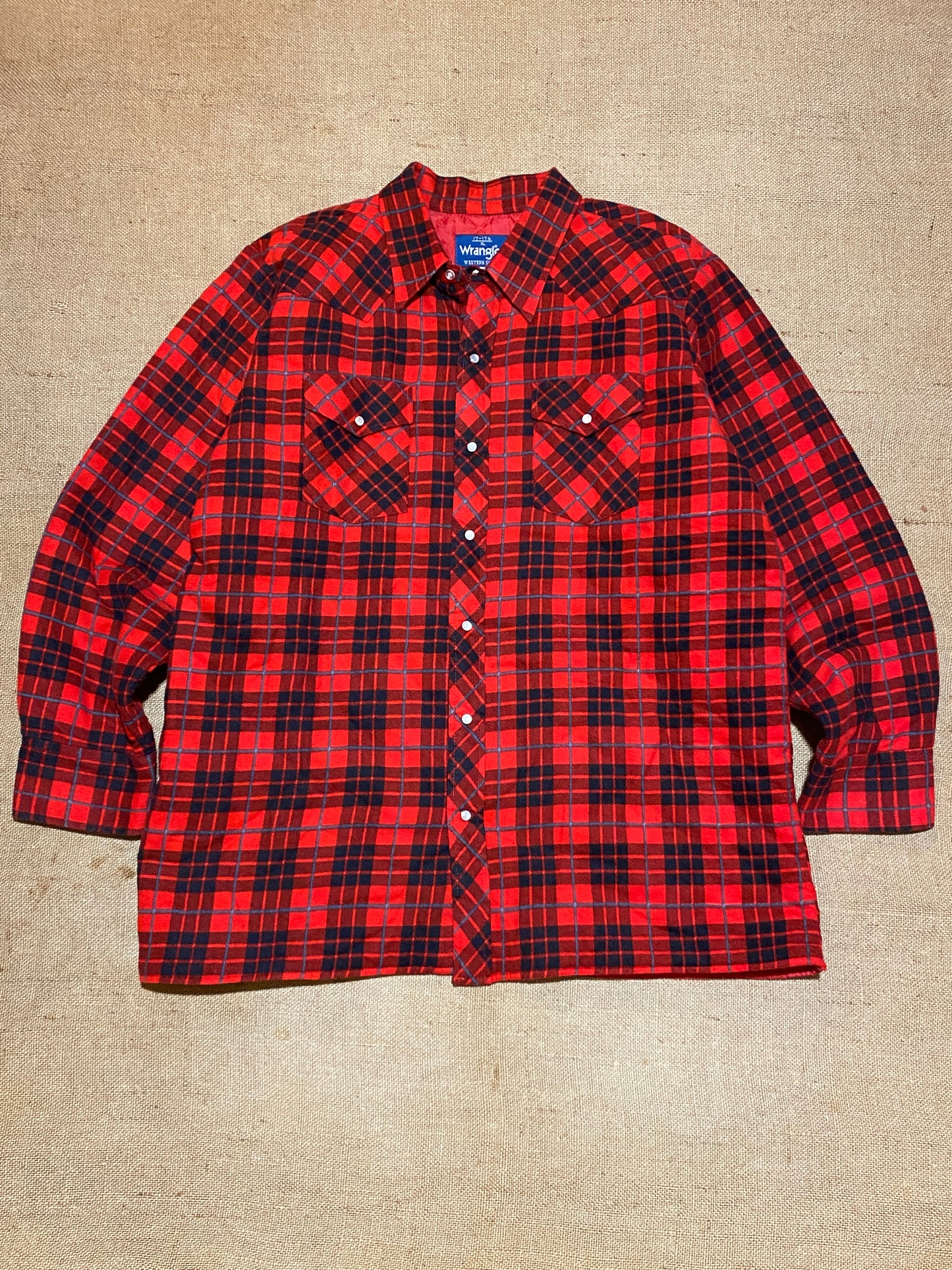 Vintage Wrangler plaid padded shirt (XL)