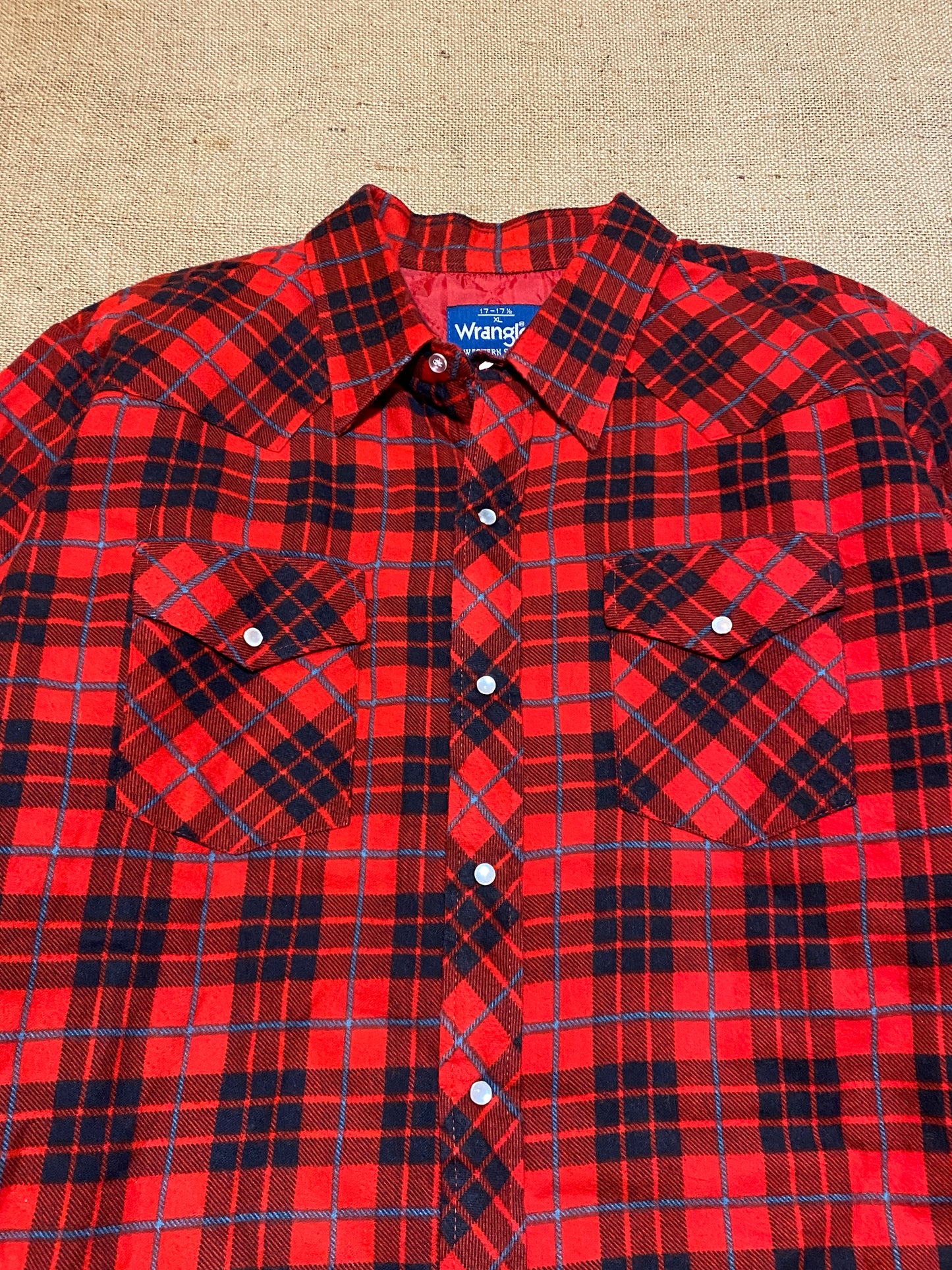 Vintage Wrangler plaid padded shirt (XL)