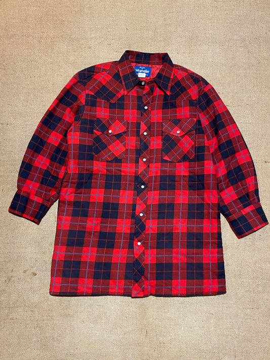 Vintage Wrangler padded western flannel shirt