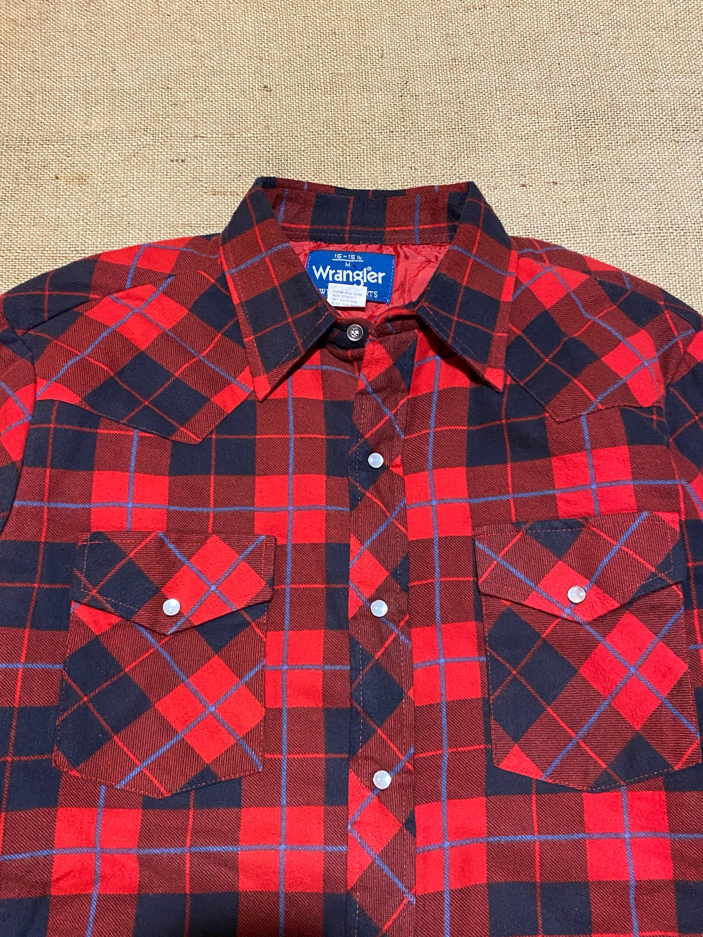 Vintage Wrangler padded western flannel shirt