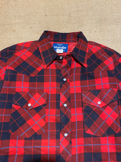 Vintage Wrangler padded western flannel shirt