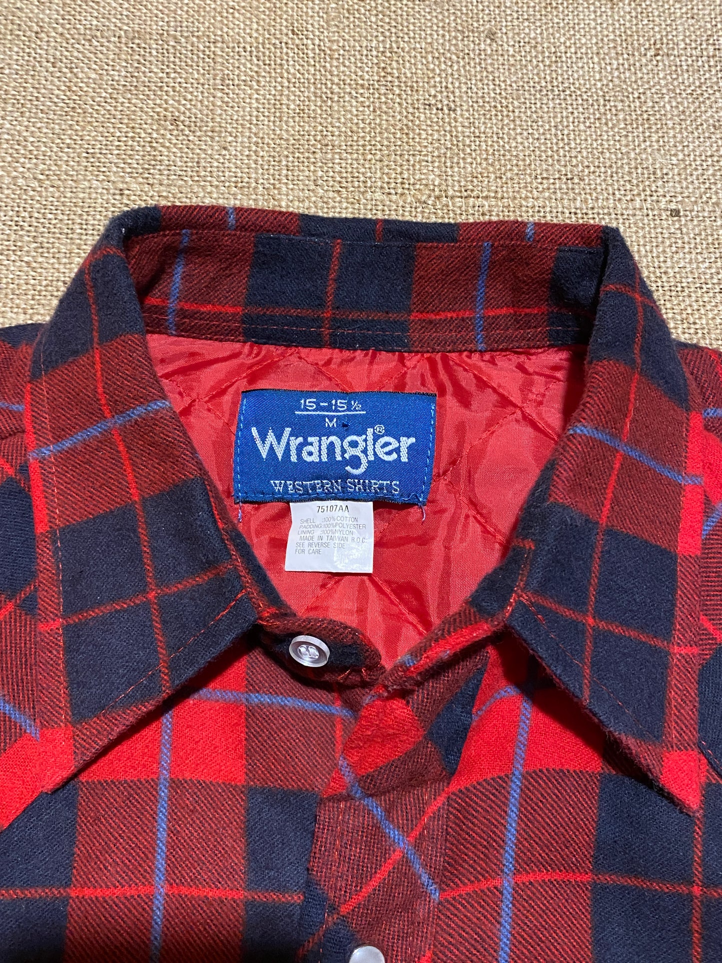 Vintage Wrangler padded western flannel shirt