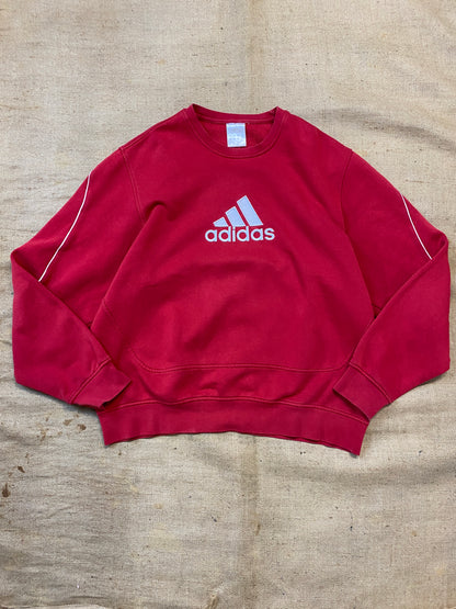 Vintage Adidas classic red heavy embroidery