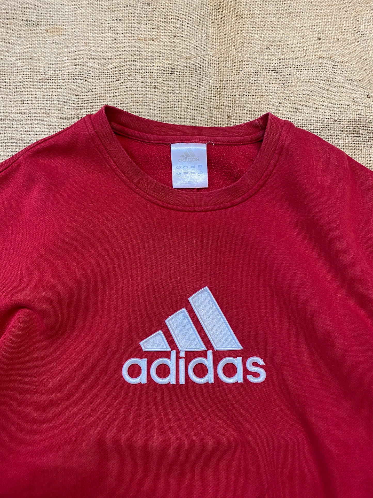 vintage Adidas classique rouge broderie lourde