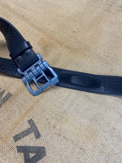 Oakley vintage leather belt triple black