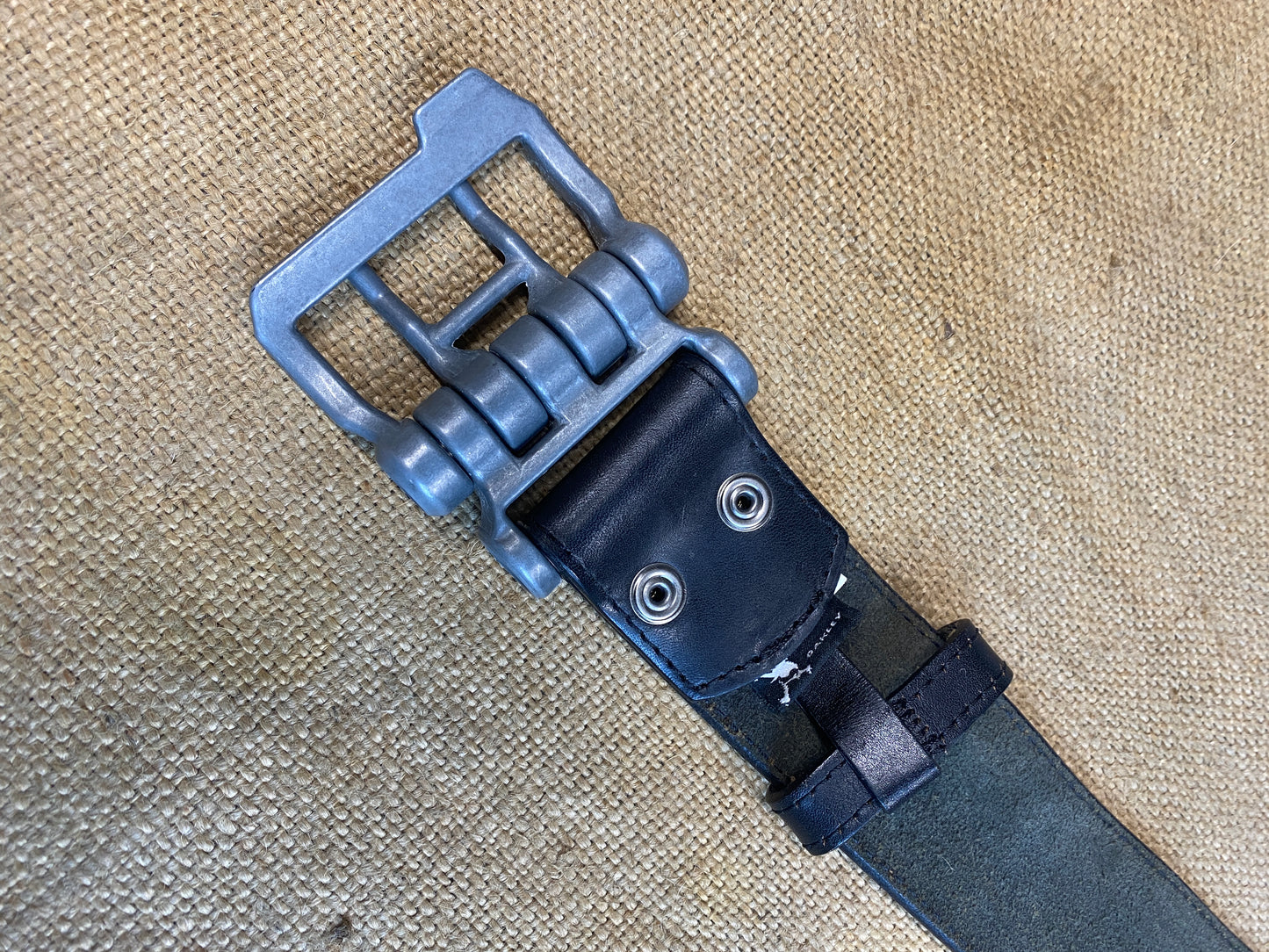 Oakley vintage leather belt triple black