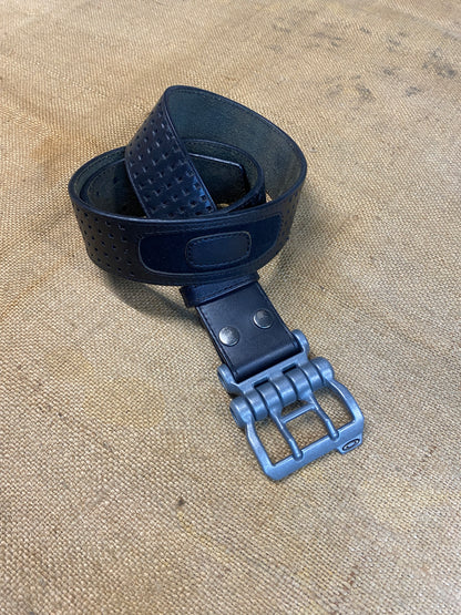 Oakley vintage leather belt triple black