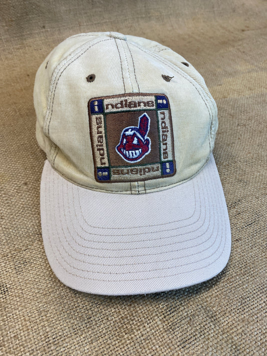 Casquette en velours côtelé vintage des Cleveland Indians