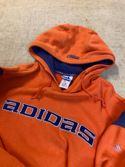 Vintage Adidas heavy coton orange hoodie (M)