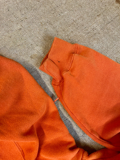 vintage Adidas coton épais sweat à capuche orange (M)