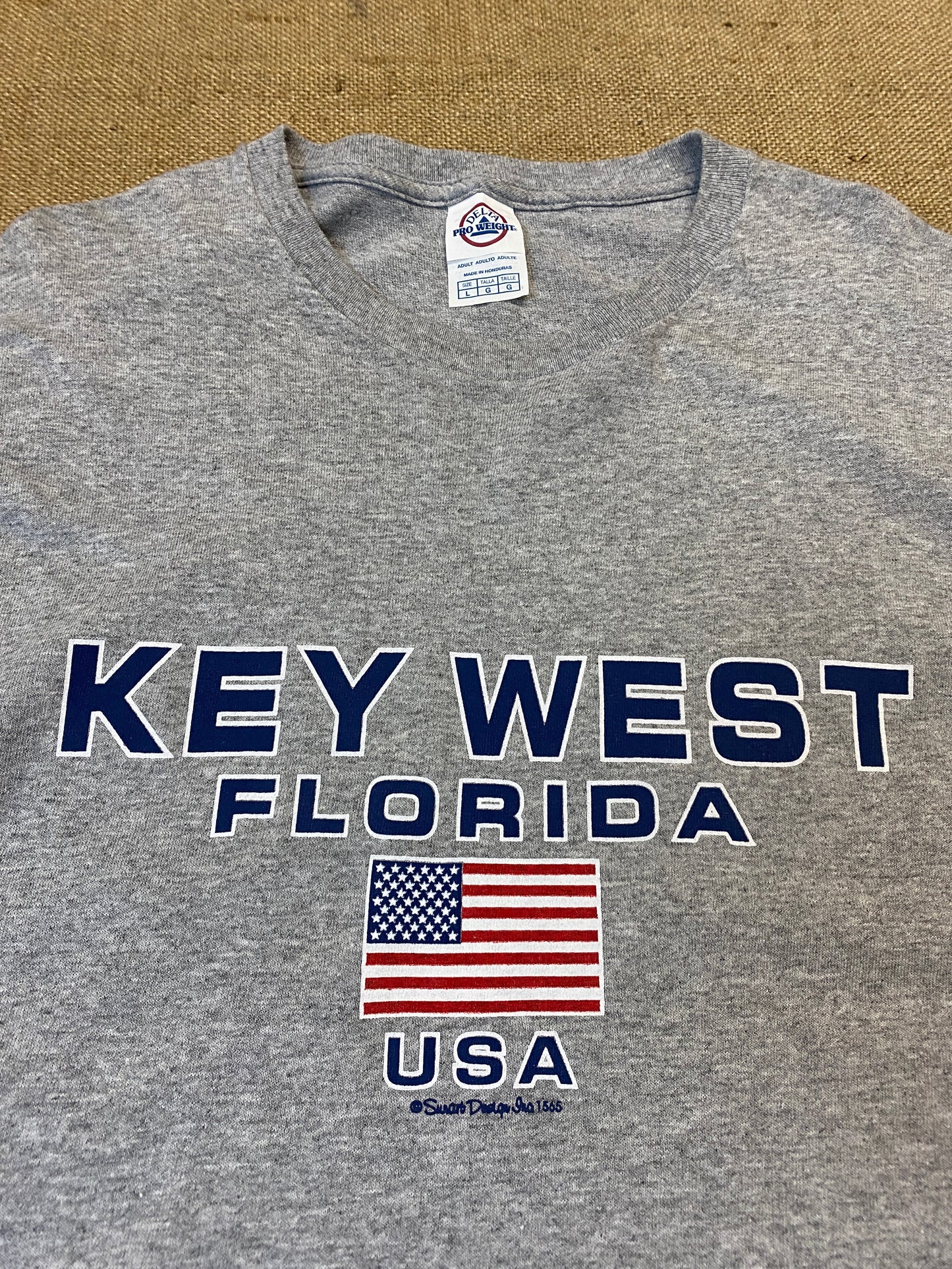 T-shirt vintage Key West Florida grey Delta pro (XL)