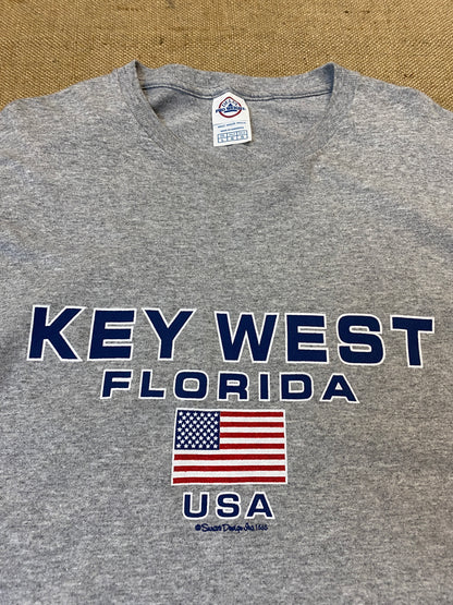 T-shirt vintage Key West Florida grey Delta pro (XL)