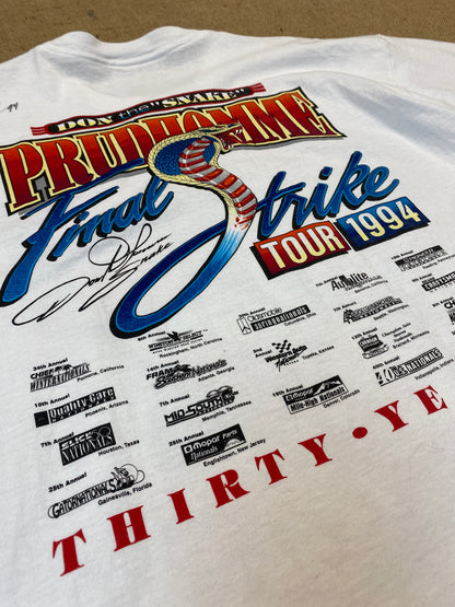 Rare autographed Don the Snake Prudhomme 1990s t shirt dragsters auto racing (XL)