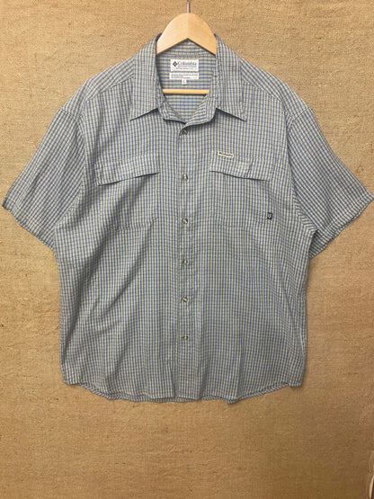 Columbia GRT hiking outdoor checked B&W shirt (L)