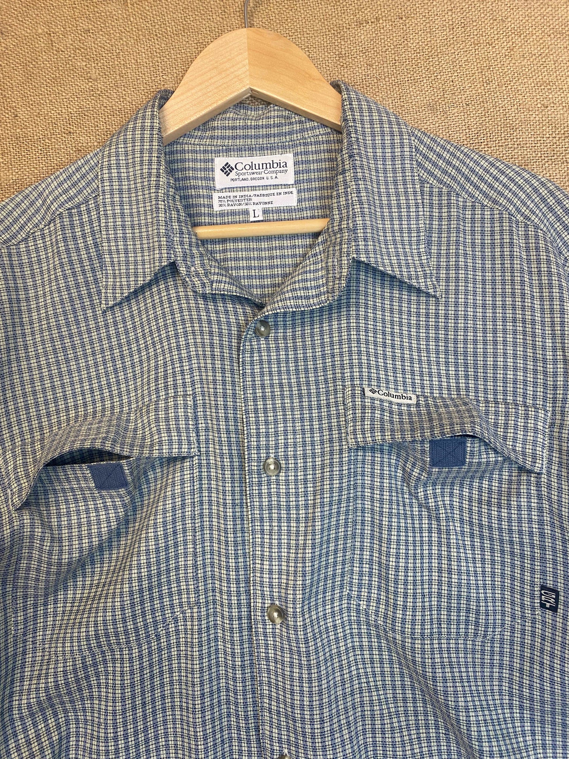 Columbia GRT hiking outdoor checked B&W shirt (L)