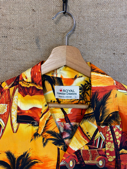 ROYAL hawaii made in USA shirt (L)