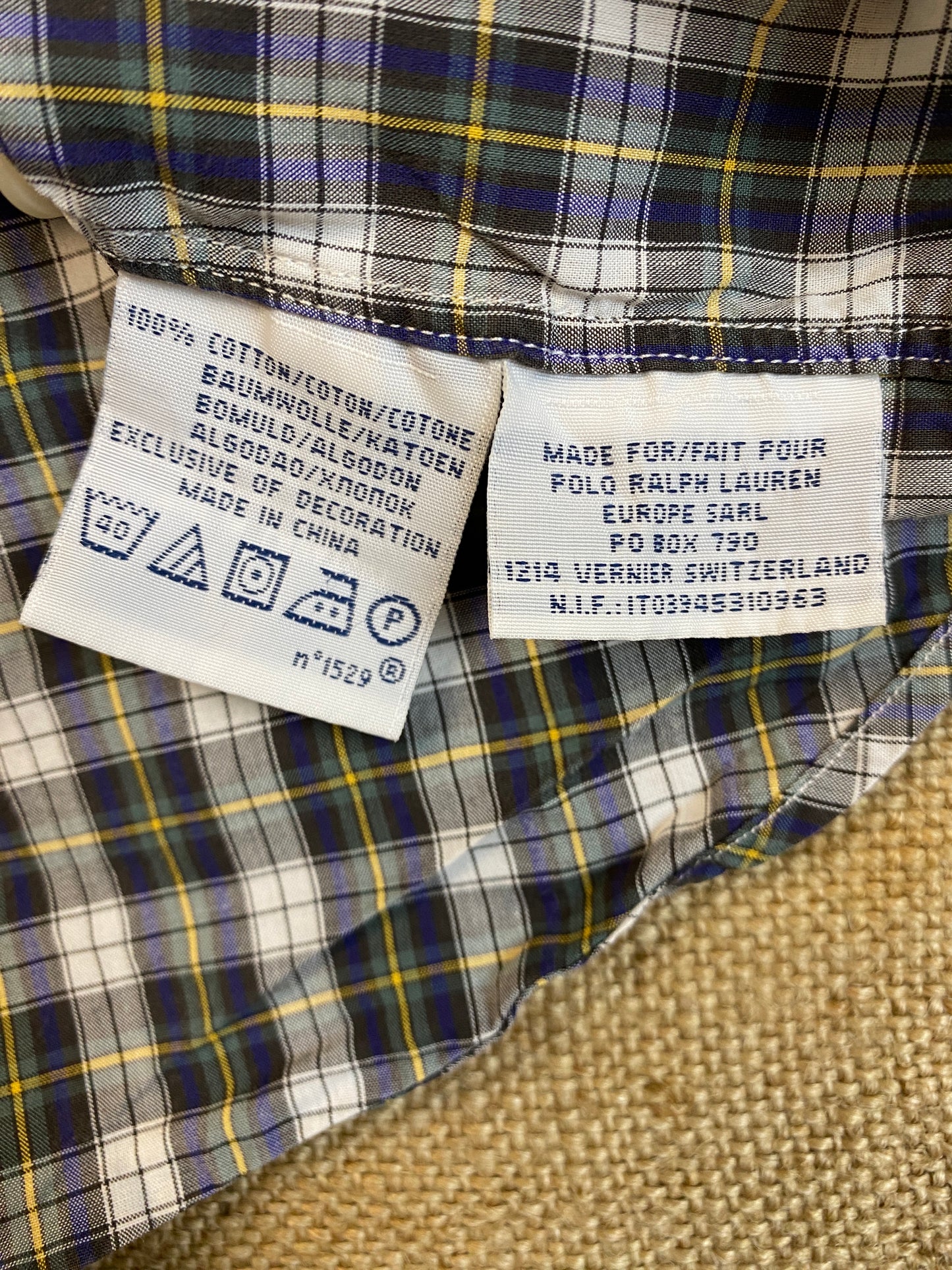 Chemise à carreaux Polo Ralph Lauren (M)