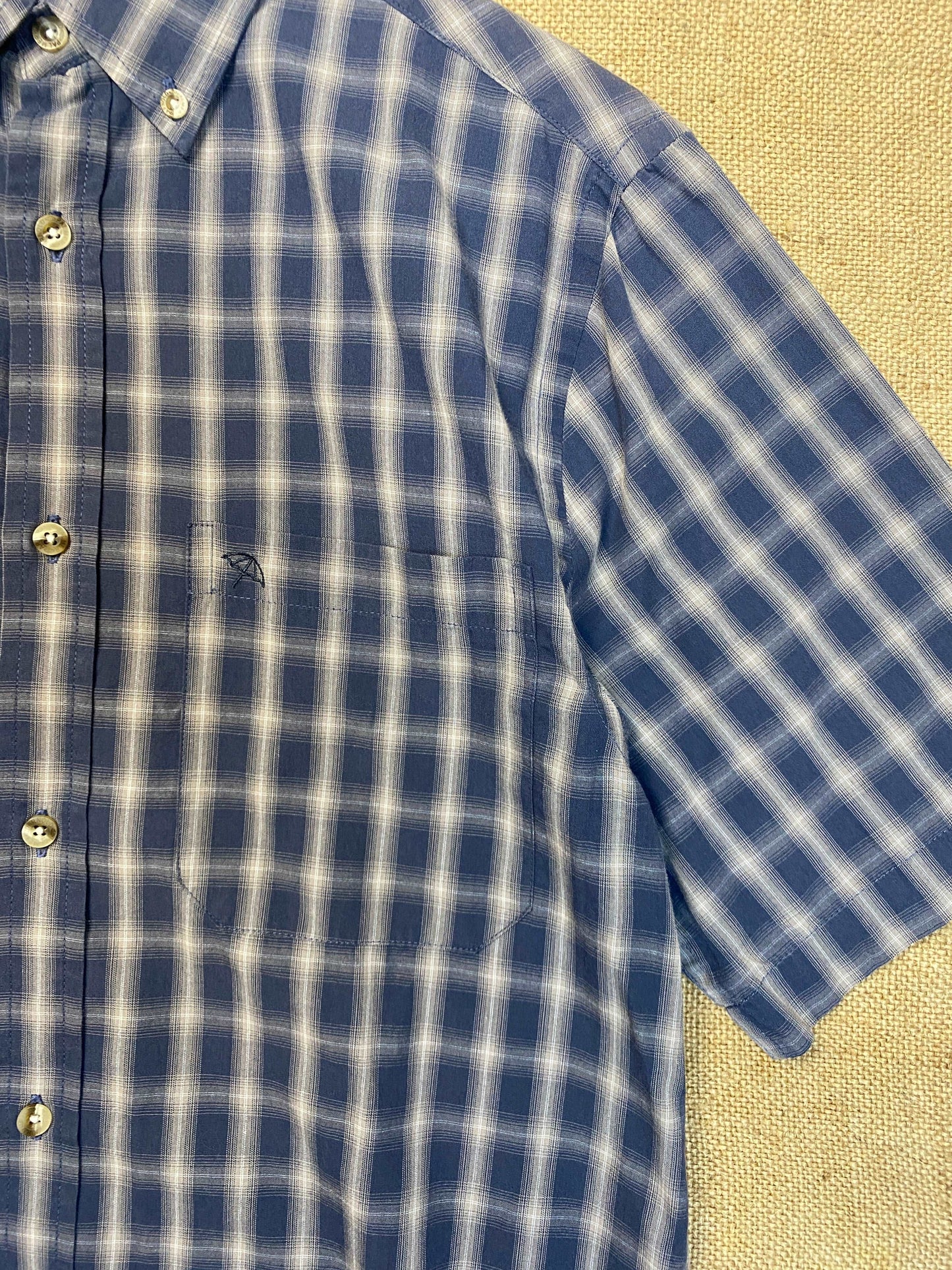 Classic Blue checked shirt (S)