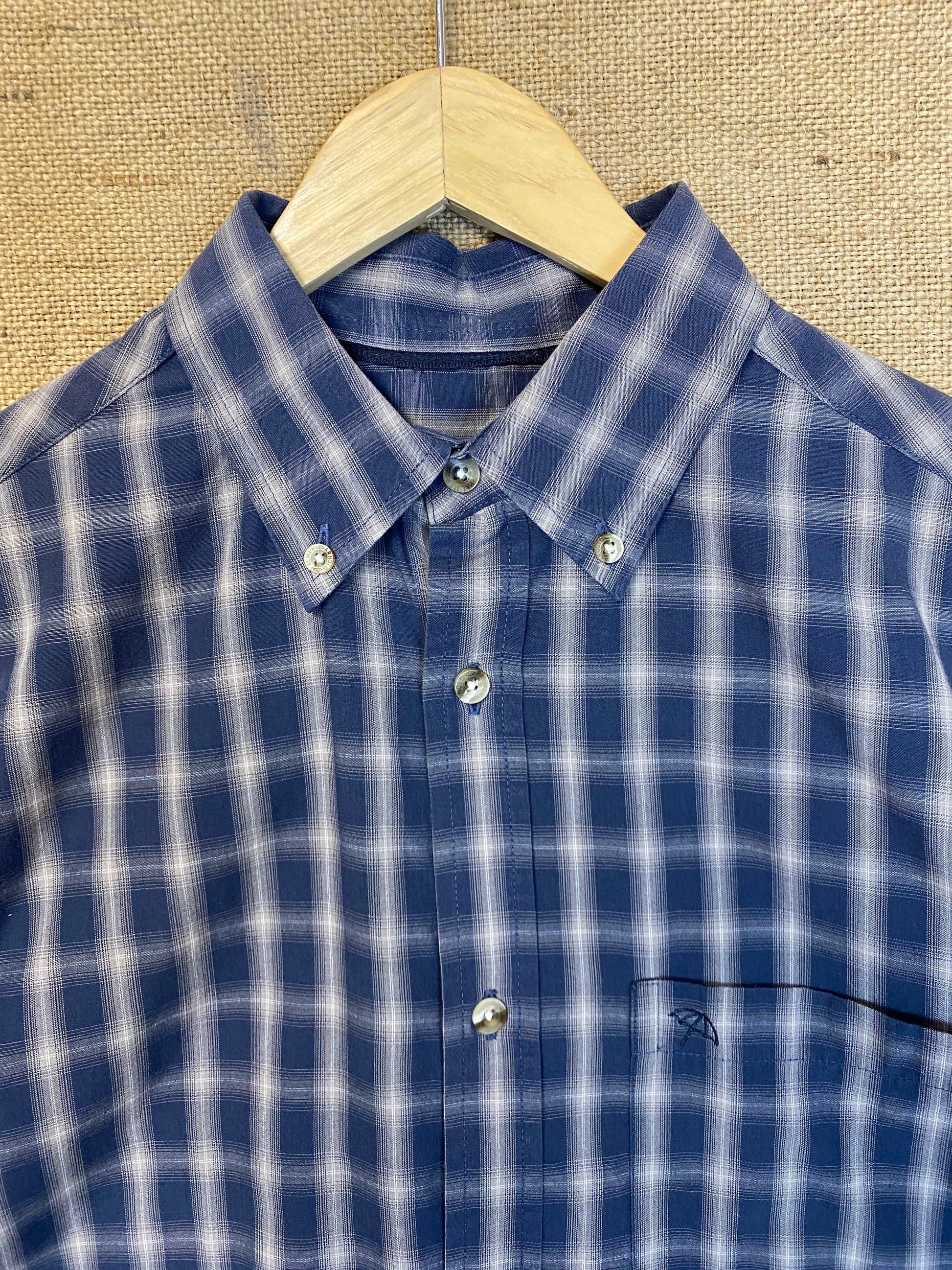 Classic Blue checked shirt (S)