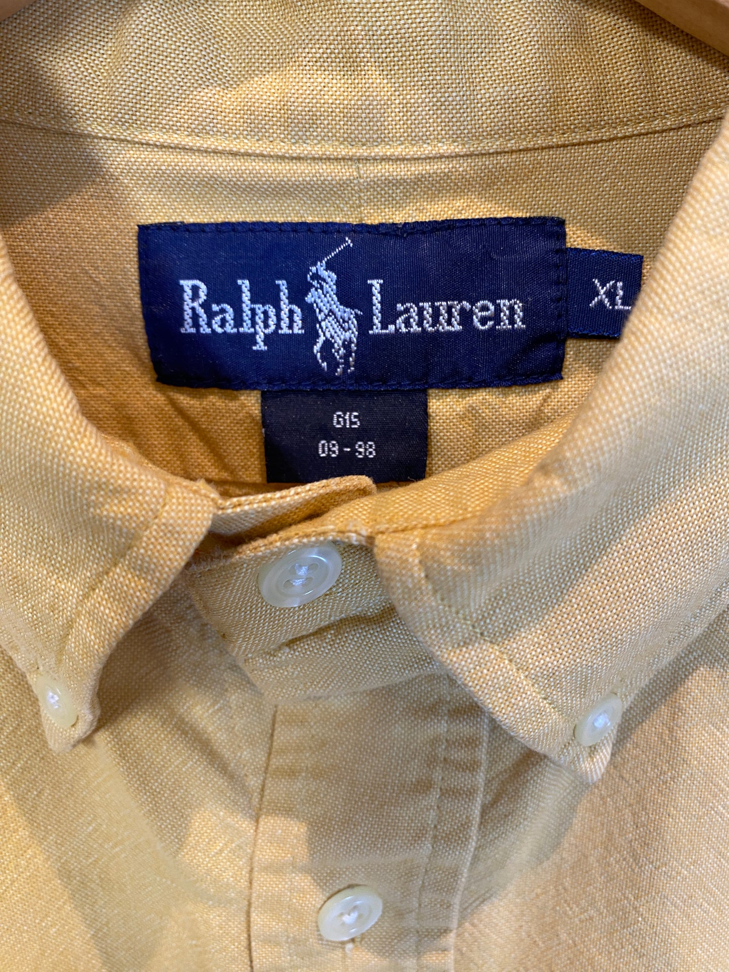 Vintage Ralph Lauren mustard shirt (XL)