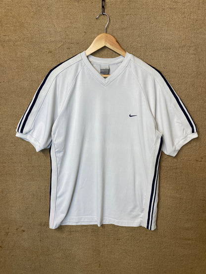 Vintage Nike White heavy coton side stripes (L)