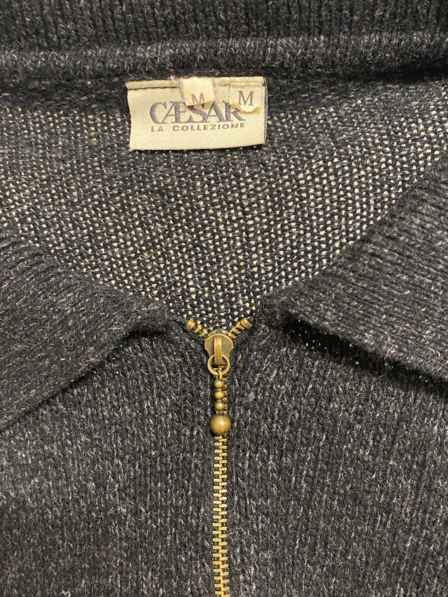 Cæsar vintage grey wool polo (M)