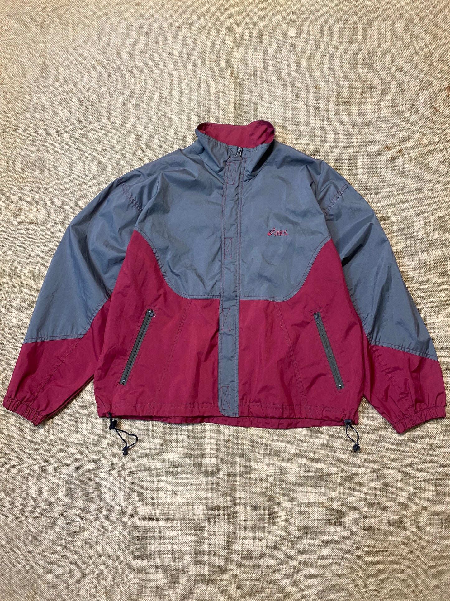 Asics Windbreaker light jacket Red grey (M)