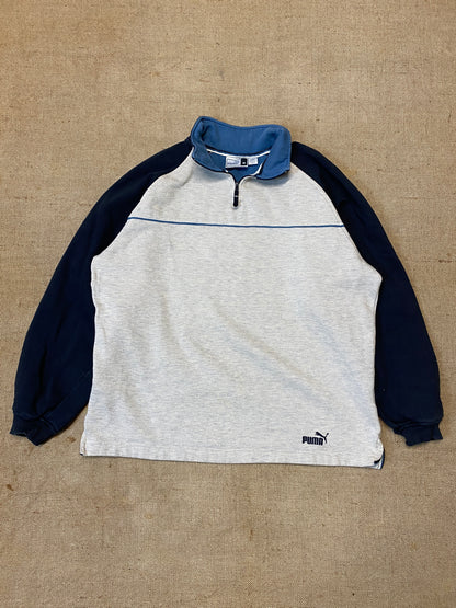 Puma vintage 1/4 zip crewneck