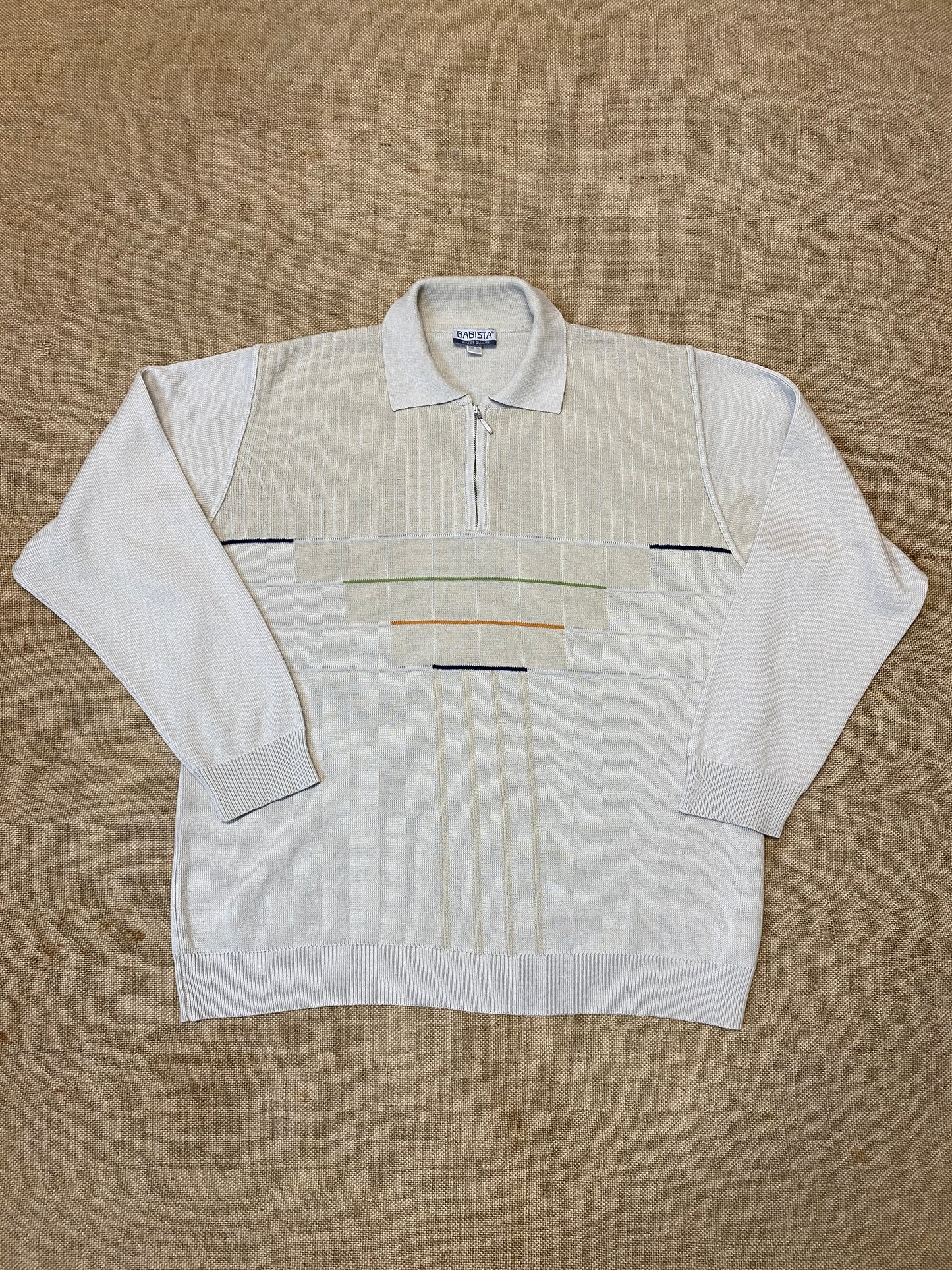 Vintage 1/4 zip pullover Babista polo style (S)