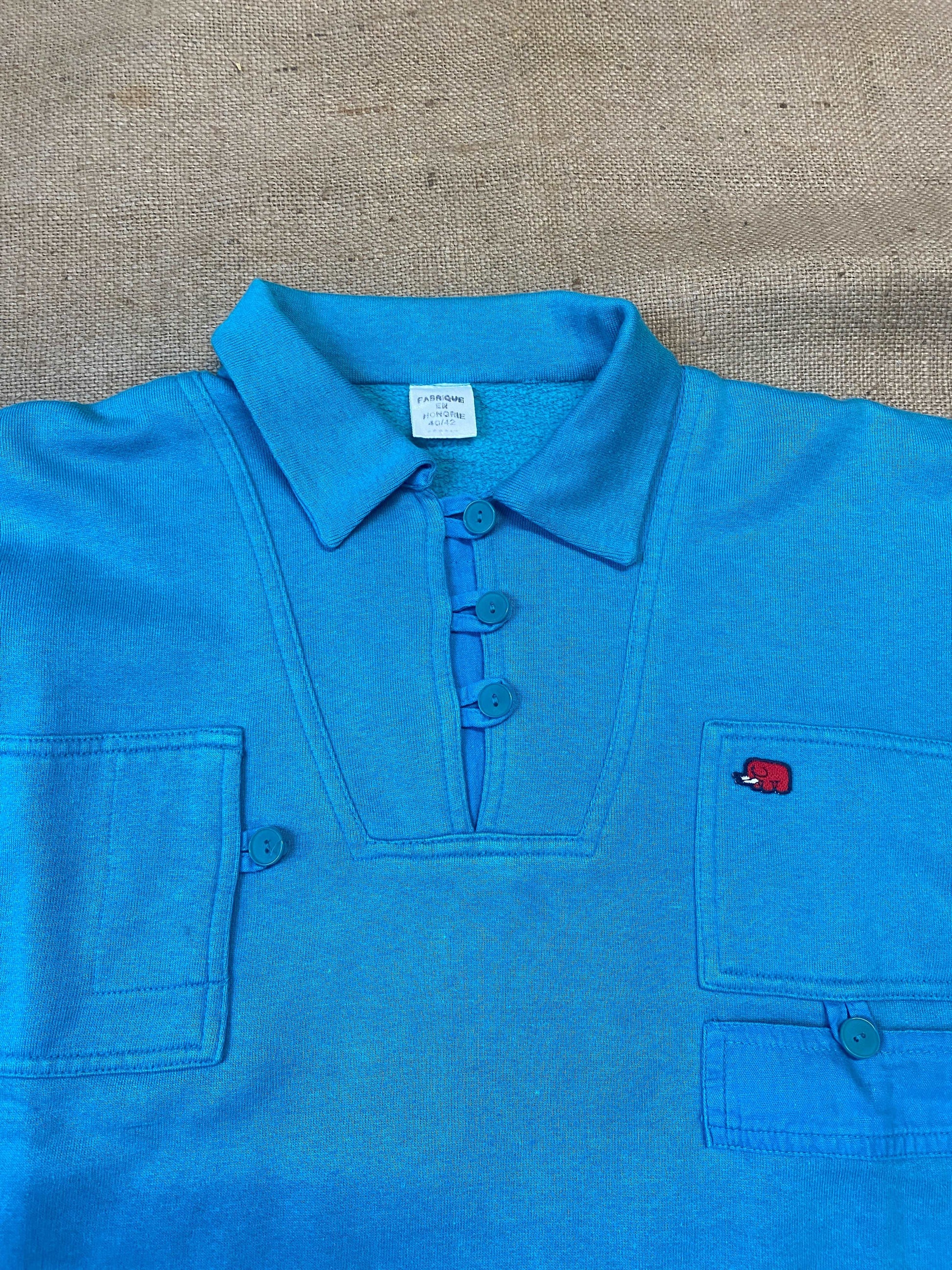 1980's light blue longleeve polo